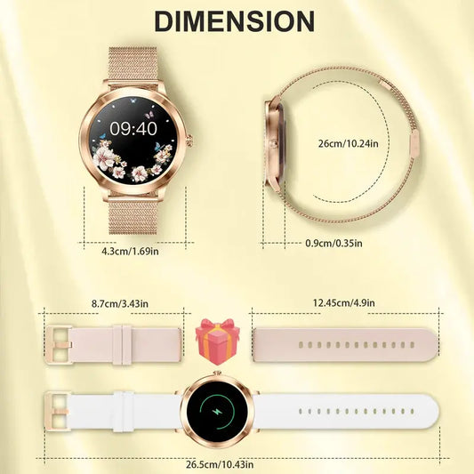 Smart Watch For women - Advanced Fitness Tracker with Wireless Call, Music Time Display, Step Counting, Calories Burned ANOINTED_ADORNED