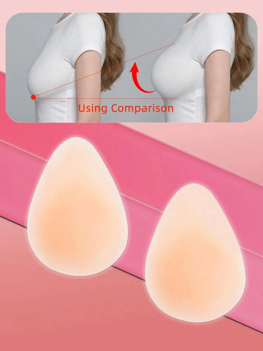 2-Piece/4-Piece Set of Women's Waterdrop-Shaped Ultra-Thin Silicone Nipple Covers, Invisible and Seamless, Lift the Breasts, Prevent Sagging, Comfortable and Skin-Friendly, Non-Slip and Secure, Seamless Fit, Reusable, Anti-Bu ANOINTED_ADORNED