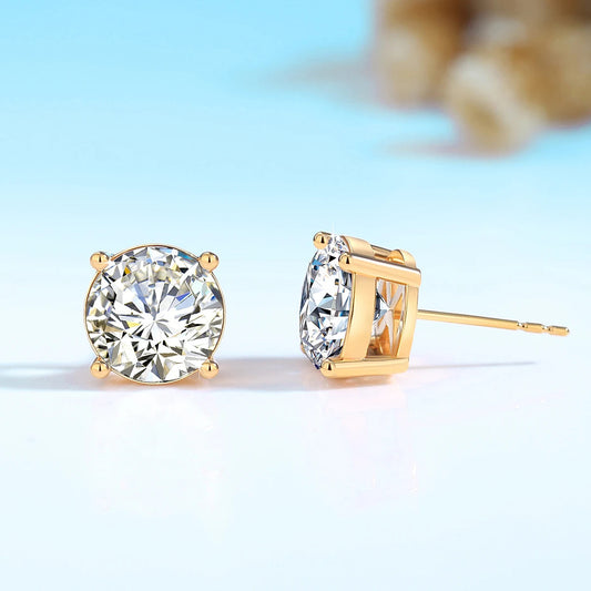 Szjinao Real Full 18k Gold Earrings AU750 Moissanite Diamond Real Gold Women Jewelry Certifid K Gold Luxurious Valentines Gifts ANOINTED_ADORNED
