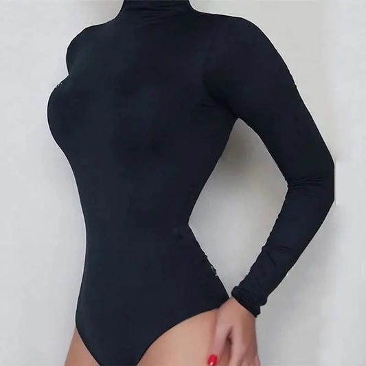Women's Turtleneck Long Sleeve Bodysuit ANOINTED_ADORNED