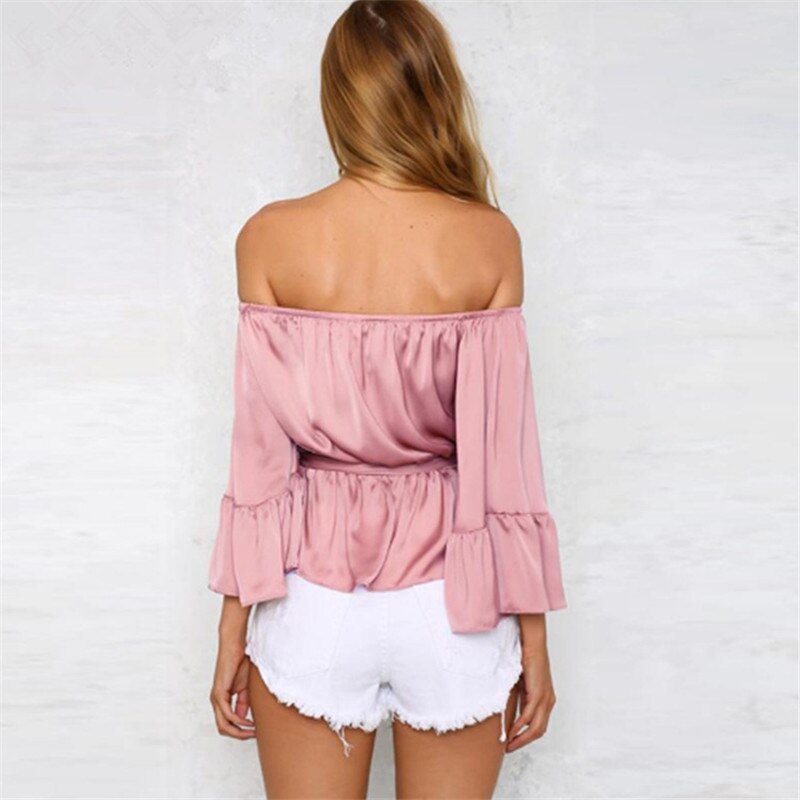 Butterfly Sleeve Slash Neck Blouse – Plus Size