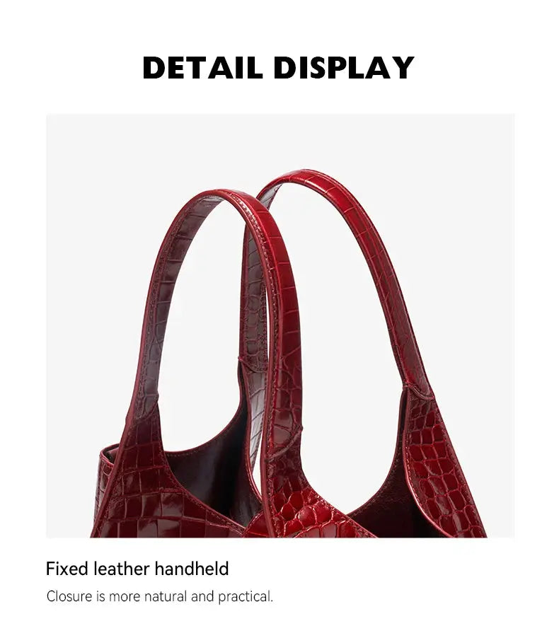 New 2025 Light Luxury Crocodile Pattern Genuine Leather Women's Messenger Bag Commuter Versatile Large Capacity Handbag ANOINTED_ADORNED