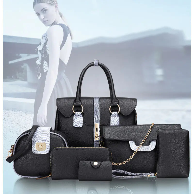Snake Print Shoulder Bag Set — Trendy European Style Trendy Attic Store01