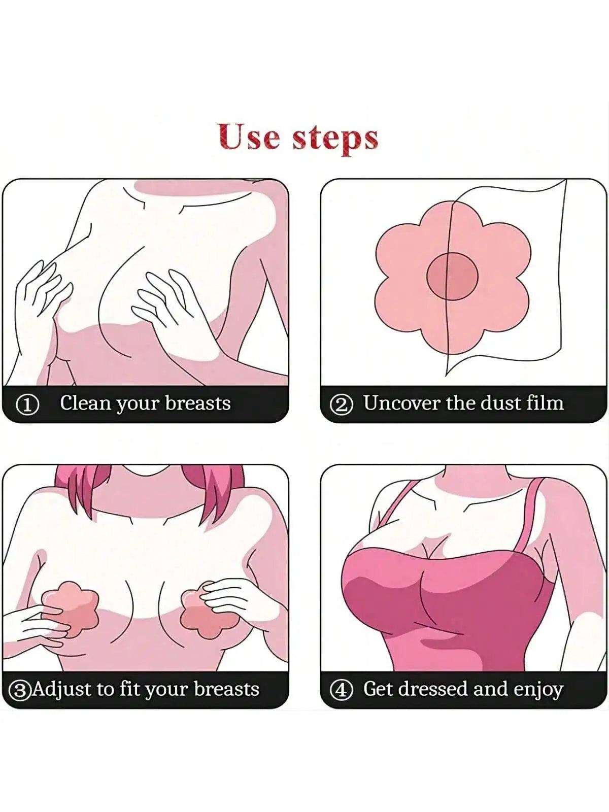 100-Pack Disposable Nipple Covers | Flower & Round ANOINTED_ADORNED