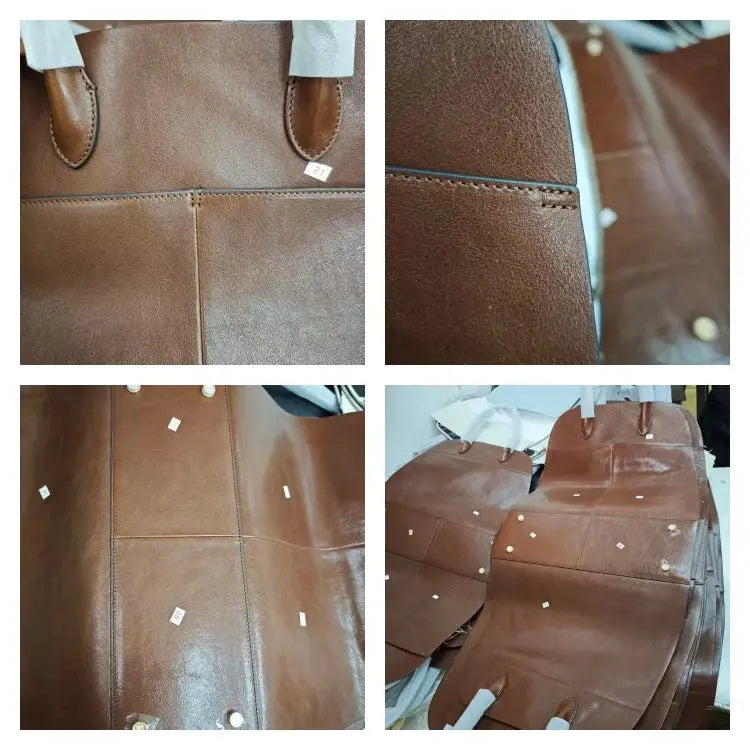 Women's Genuine Leather Large Capacity Tote Bag Female Retro Luxury Briefcase Vintage Cowhide Shoulder Handbag ANOINTED_ADORNED