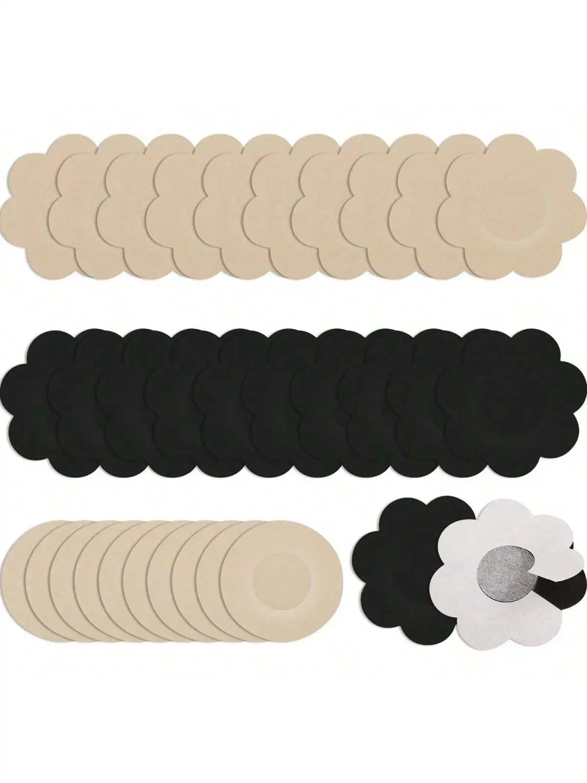 100-Pack Disposable Nipple Covers | Flower & Round ANOINTED_ADORNED