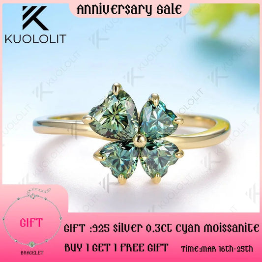 Kuololit 1.5CT Cyan Moissanite Ring ANOINTED_ADORNED
