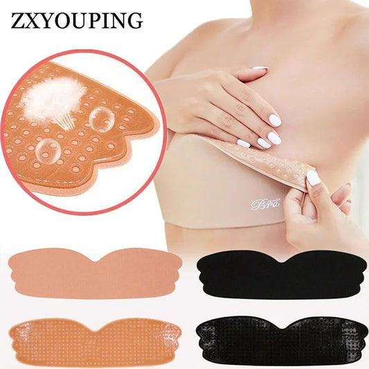 Reusable Invisible Push Up Bra Strapless Bras Silicone Self Adhesive Bras Nipple Cover Big Breasts Gathered Bralettes ANOINTED_ADORNED