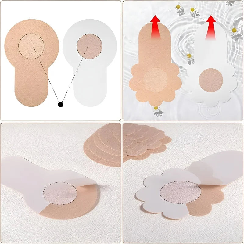 Nipple Covers Disposable Breast Pasties Adhesive Bras  Invisible Self-Adhesive Strapless Push-Up Bras for Women ANOINTED_ADORNED