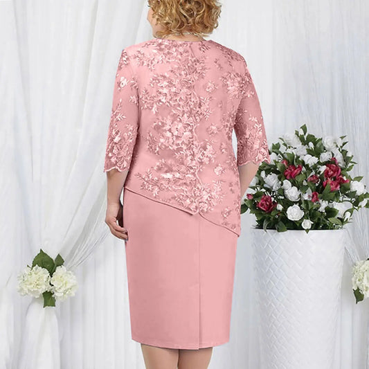Plus Size Lace Embroidery Evening Dress ANOINTED_ADORNED
