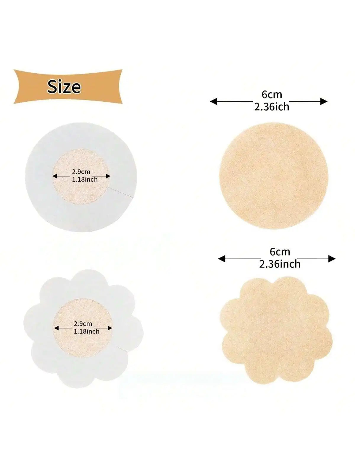 100-Pack Disposable Nipple Covers | Flower & Round ANOINTED_ADORNED