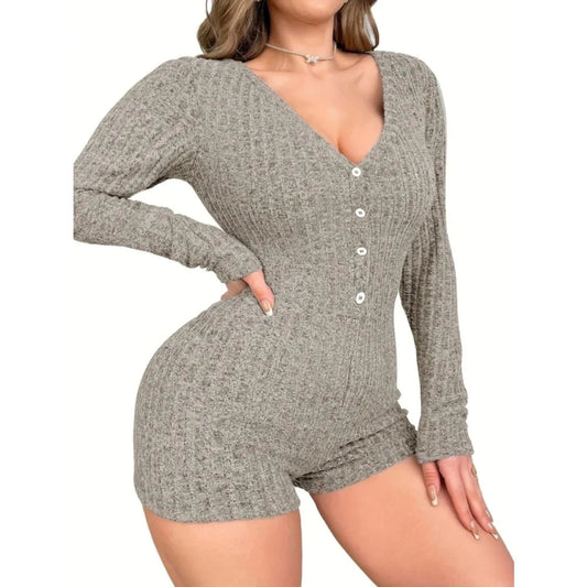 Women's New Casual Long Sleeve Pajamas Sexy Loungewear ANOINTED_ADORNED