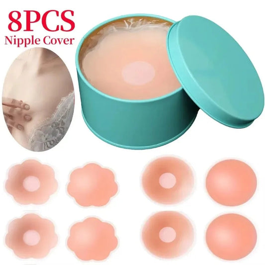 Silicone Nipple Cover Reusable Women Bra Sticker Breast Petal Strapless Lift up Bra Invisible Boob Pads Chest Pasties Intimates ANOINTED_ADORNED