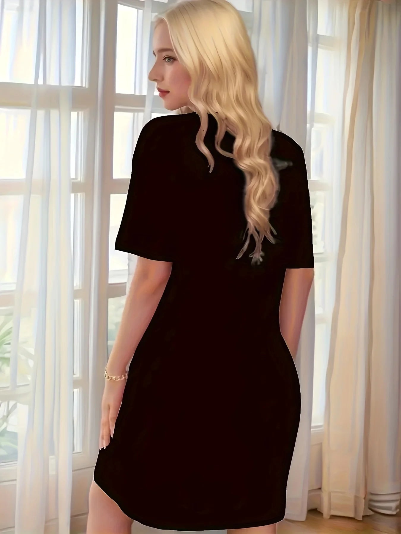 Plus Size 'I Am Not Spoiled' Heart Print Lounge Dress ANOINTED_ADORNED