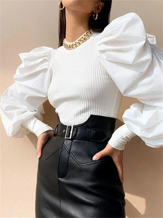 Hirigin OL Women Long Puff Sleeve Blouse ANOINTED_ADORNED