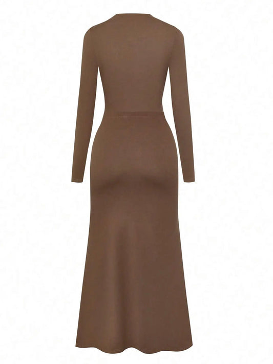 Plus Size Solid Color Bodysuit & Skirt Two-Piece Set ANOINTED_ADORNED